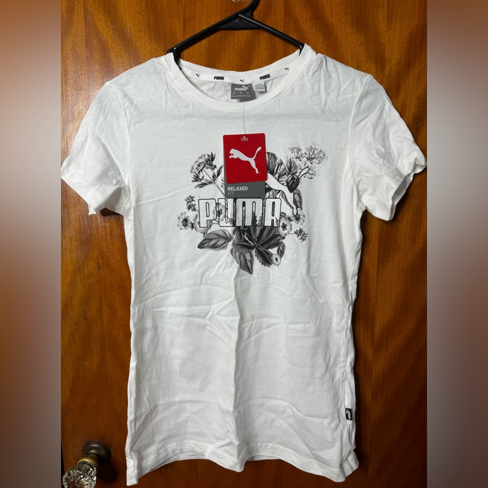 Puma White Short Sleeve Tee
